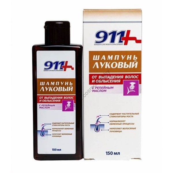 911 Shampoo Onion with burdock oil from hair loss and baldness from Twins Tech