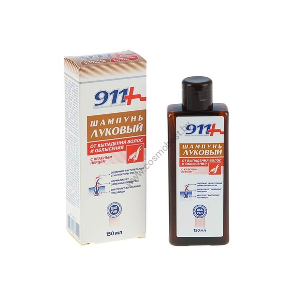 911 Shampoo Onion with red pepper, from hair loss and baldness from Twins Tech