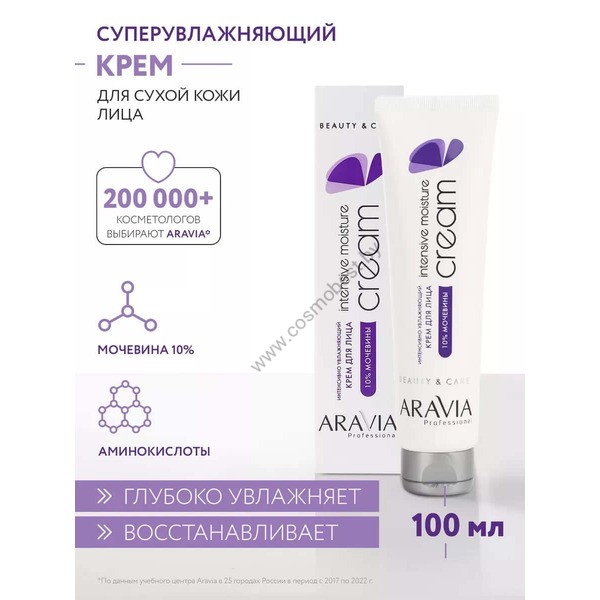 Intensely moisturizing face cream with urea from Aravia