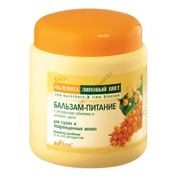 Balm-nutrition for dry and damaged hair "Sea buckthorn" from Belita