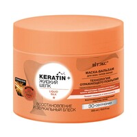 Keratin + жидкий Шелк Маска-бальзам для всех типов волос Восстановление и зеркальный блеск от Витэкс