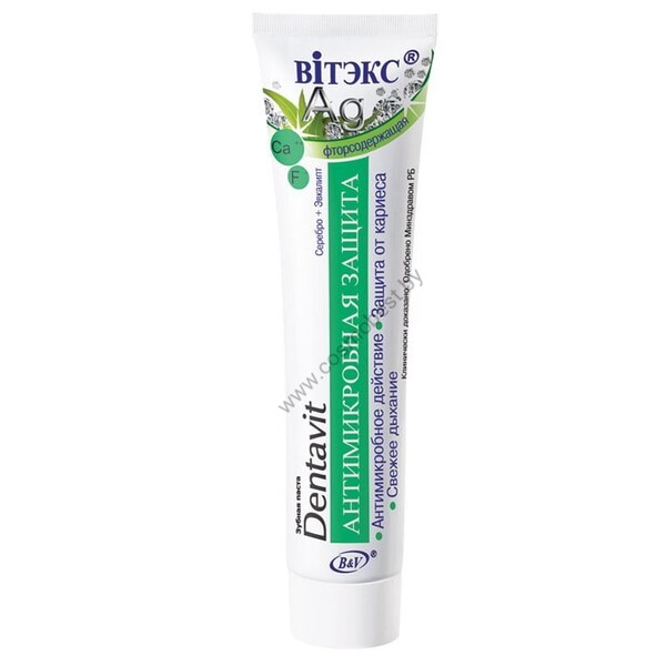 Fluoride toothpaste Silver + eucalyptus - Antimicrobial protection against Vitex