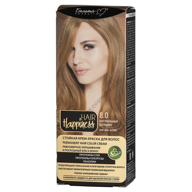 Persistent cream hair color 8.0 Natural blonde Belita-M - shop online.
