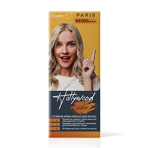 Permanent hair color cream Hollywood Color No. 10.1 light ash blonde from Belita-M