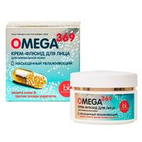 Omega 369 moisturizing face fluid cream for normal skin from Belkosmex