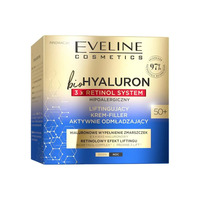 Активно омолаживающий крем-филлер против морщин дневной/ночной 50+ bioHyaluronxRetinol System от Eveline