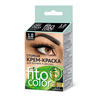 Стойкая крем-краска для бровей и ресниц Fito Color черный от Фитокосметик