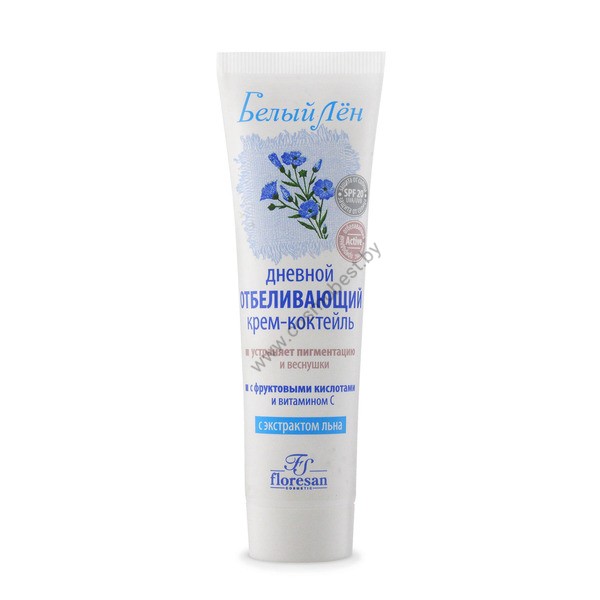 Day Whitening Cream Cocktail Sun Protection with Flax Extract by Floresan