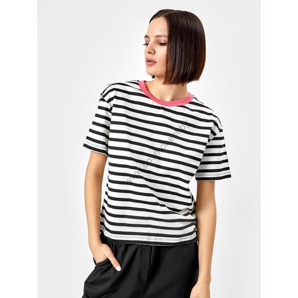 Women's T-shirt Black stripe 112511 from Mark Formelle