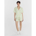 Cotton suit with shorts and shirt in pistachio stripe by Mark Formelle