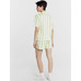 Cotton suit with shorts and shirt in pistachio stripe by Mark Formelle