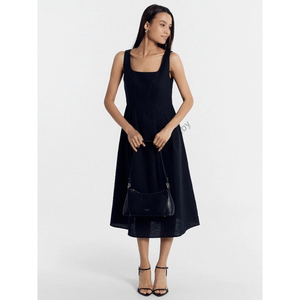 Women's sundress made of cotton and linen in black from Mark Formelle