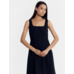 Women's sundress made of cotton and linen in black from Mark Formelle