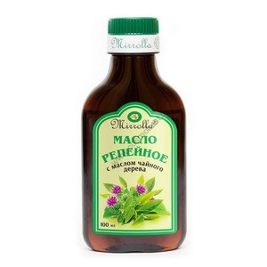 Burdock oil with tea tree oil against dandruff by Mirrolla