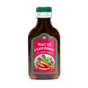 Burdock Oil with Red Pepper for nourishing and strengthening hair from Mirrolla