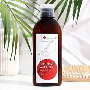 Pepper shampoo with a complex of vitamins for hair growth from Mirrolla
