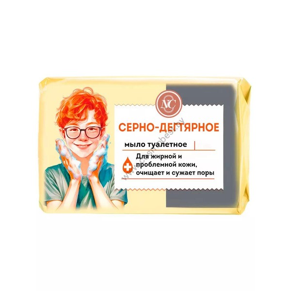 Toilet soap Sulfur-Tar from Nevskaya Cosmetics
