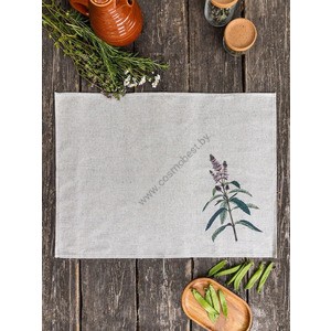 22С142 Linen kitchen towel 45х60 Mint