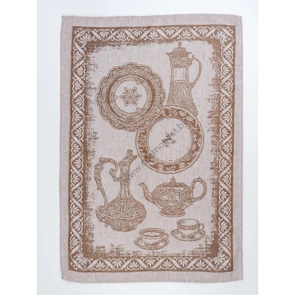 17С102 Linen kitchen towel 49х70 Crockery-3