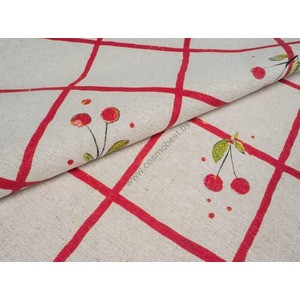 17С336 Kitchen towel linen 50x70 Cherries-3