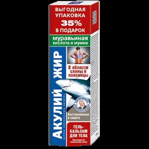 Акулий Жир гель-бальзам для тела Муравьиная Кислота+Мумие