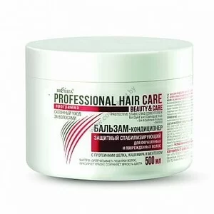 Protective stabilizing conditioner for colored and damaged hair with silk proteins, cashmere and menthol from Belit