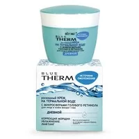 Luxurious cream on thermal water with microspheres of blue retinol for face and skin around the eyes from Vitex