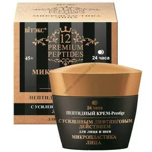 Peptide Cream-Prestige for face and neck with enhanced lifting effect, 24h from Vitex