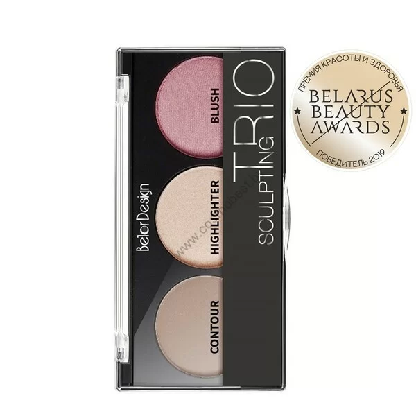 Makeup palette SCULPTING TRIO (sculptor, highlighter, blush) from Belor Design