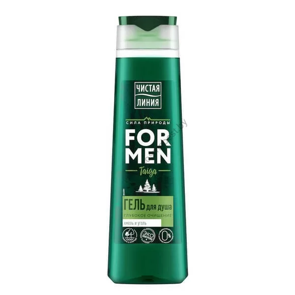 Shower gel deep cleansing hops and charcoal Chistaya Liniya