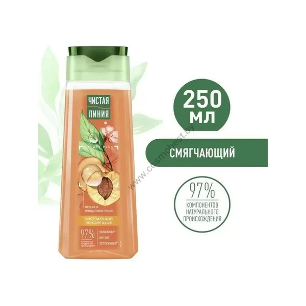 Softening shower gel with peach and almond oil Chistaya Liniya