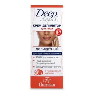 Floresan Peach Oil Delicate Depilatory Facial Hair Removal Cream