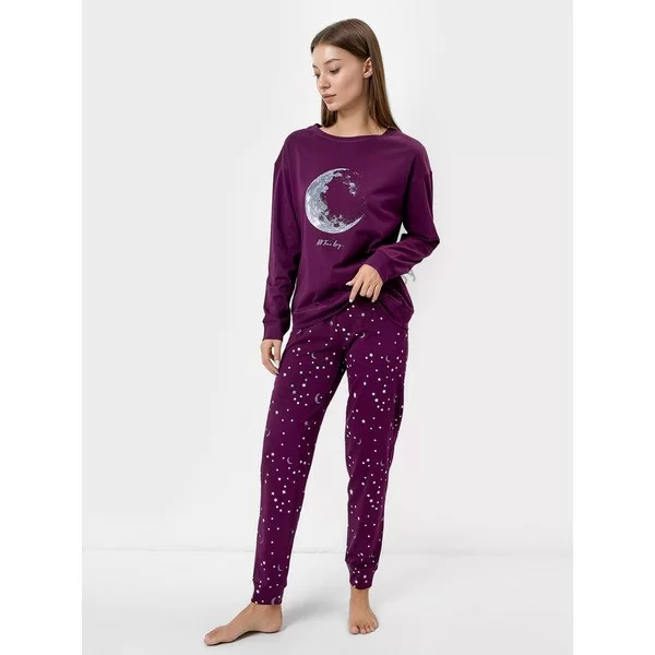 Women's set Bordeaux with star print 592422 from Mark Formelle