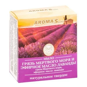 Мыло твердое натуральное Грязь Мёртвого моря и эфирное масло Лаванды от Saules Sapnis