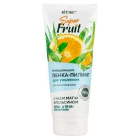 Super Fruit Cleansing foam-peeling wash with matcha tea, AHA and BHA acids from Vitex