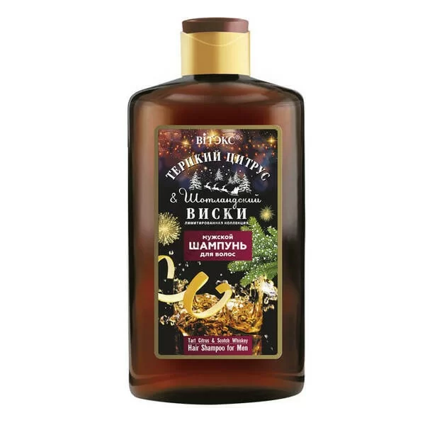 Astringent Citrus and Scotch Whiskey Vitex Men's Hair Shampoo